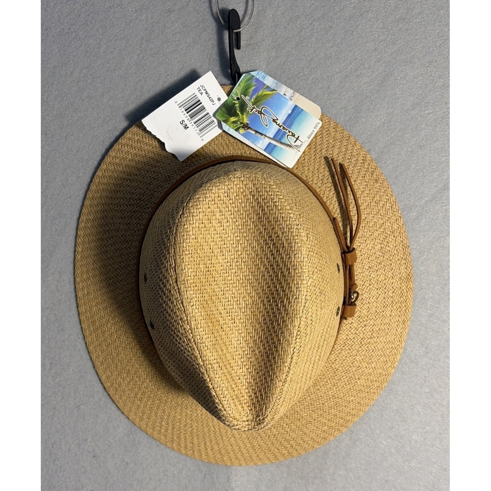 Original Panama Jack Straw Hat Color Tea Size S/M Tropical Vacation
